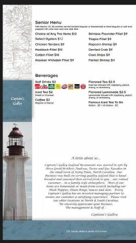 Senior Menu